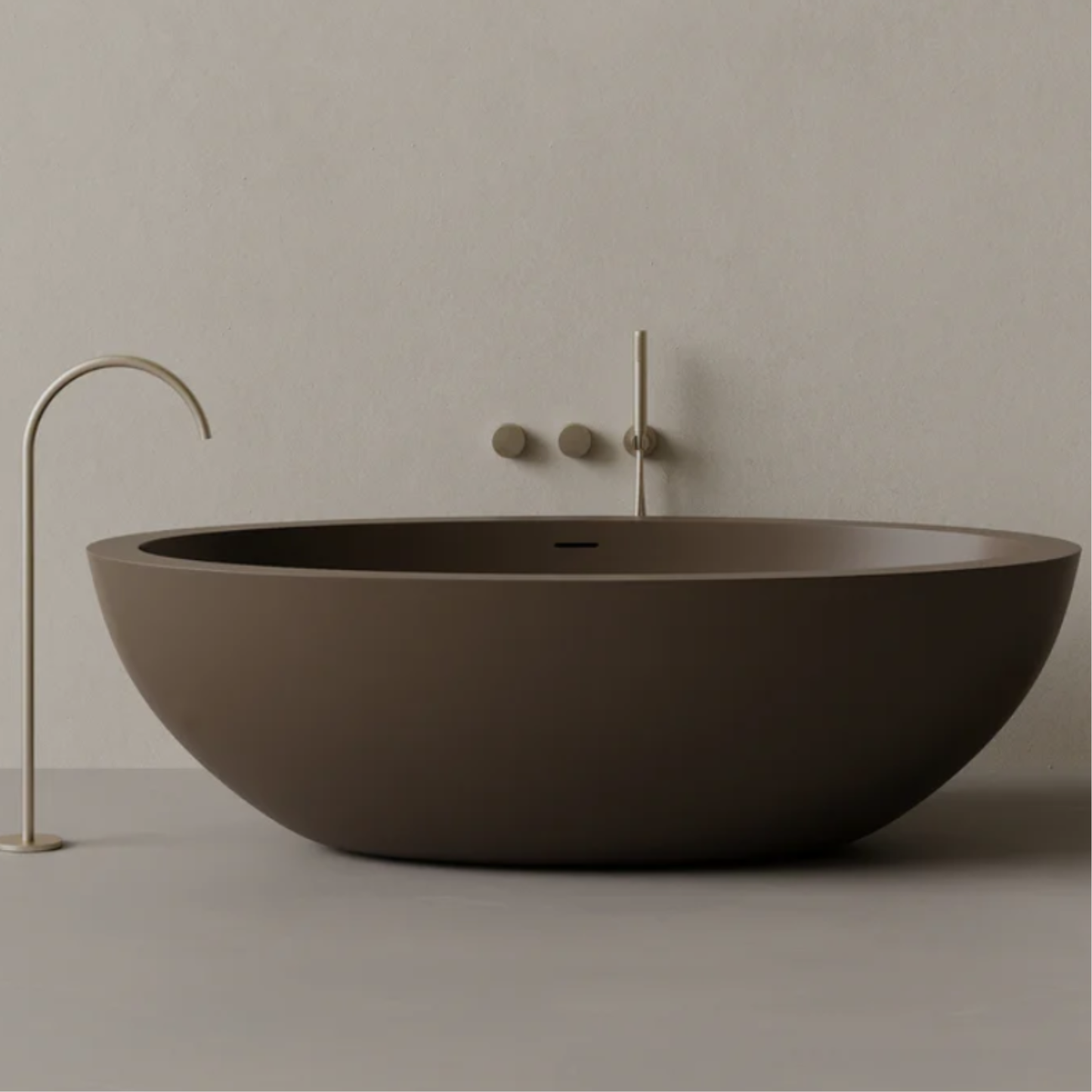 ELEMENTO BATH | 74" x 41" OVAL SOLID SURFACE STONE RESIN BATHTUB | $4,605.58 - $4,996.42
