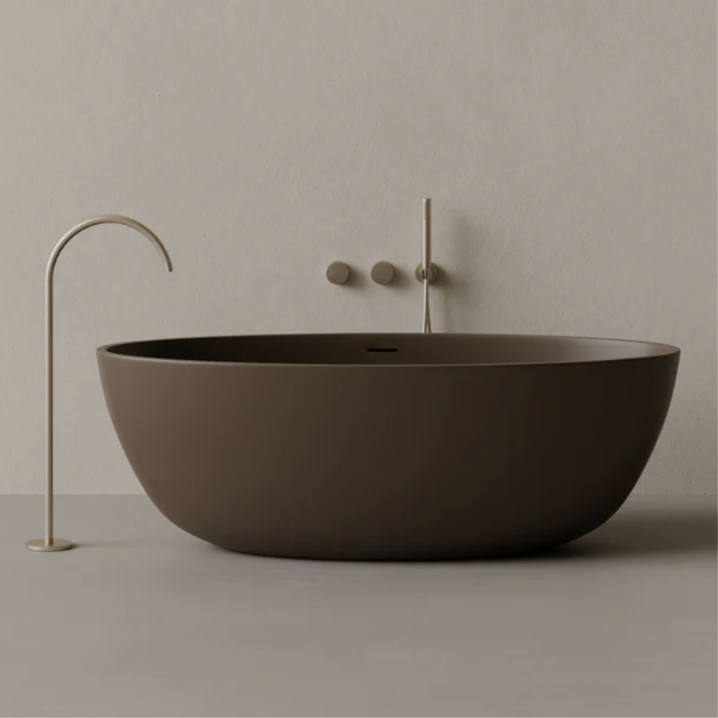 ELEMENTO BATH | 64" x 30" OVAL SOLID SURFACE STONE RESIN BATHTUB | $4,430.86 - $4,808.05