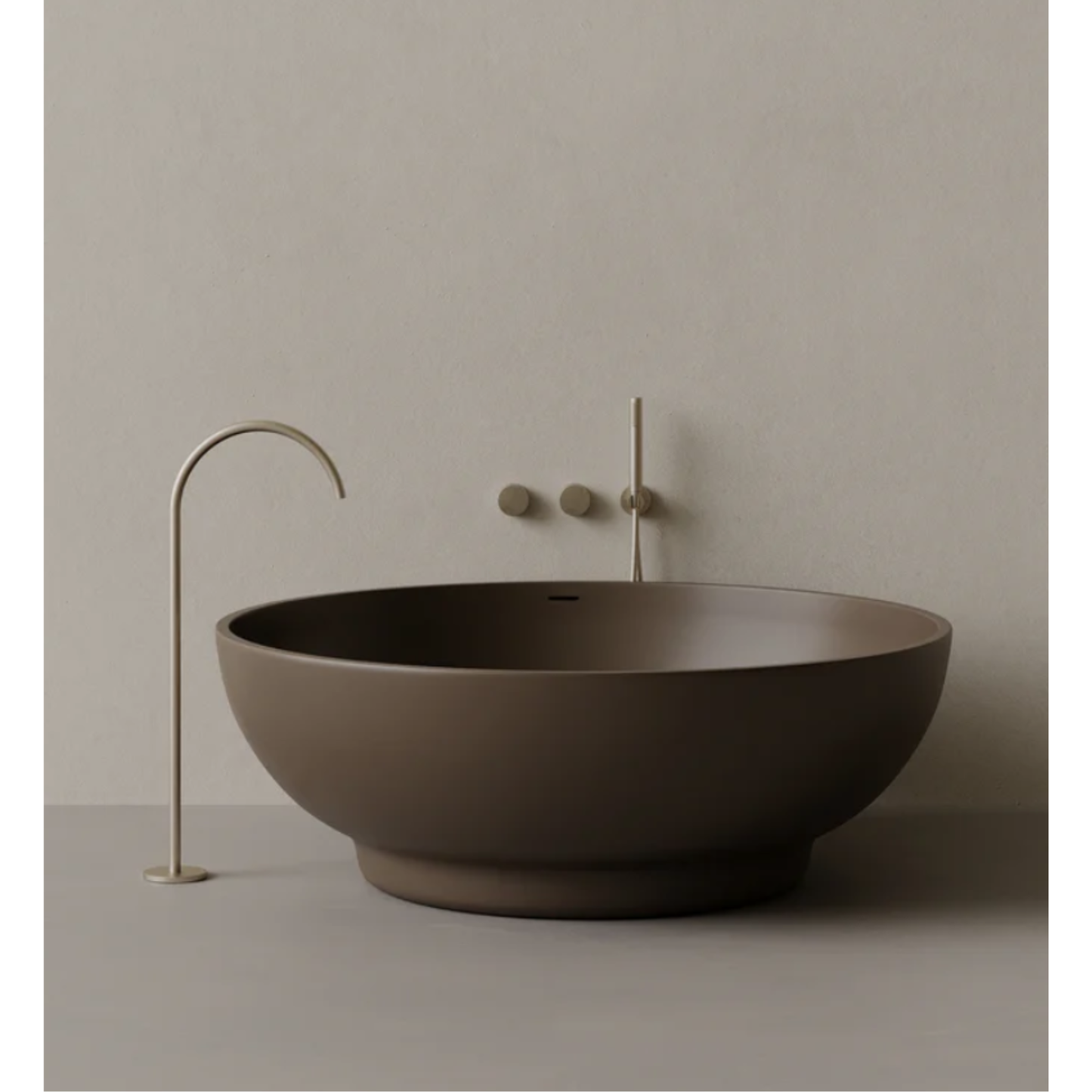 ELEMENTO BATH | 59" x 59" ROUND SOLID SURFACE STONE RESIN BATHTUB | $5,015.08 - $5,446.87