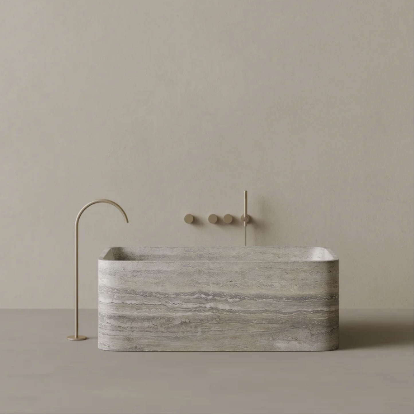 ELEMENTO BATH | 61" x 33" RECTANGULAR STONE BATHTUB | $12,425.00 - $39,496.00