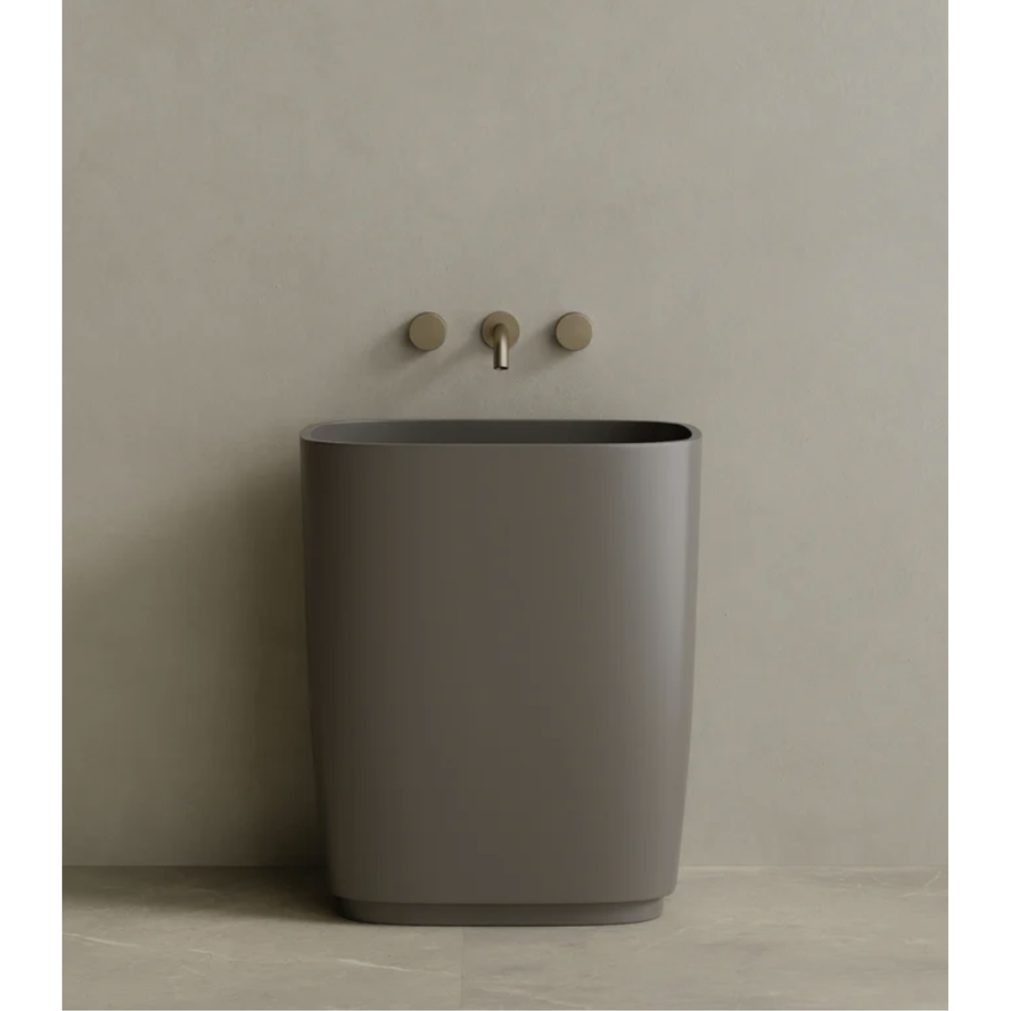 ELEMENTO BATH | 29" x 34" SOLID SURFACE STONE RESIN PEDESTAL SINK | $1,536.25 - $1,624.90