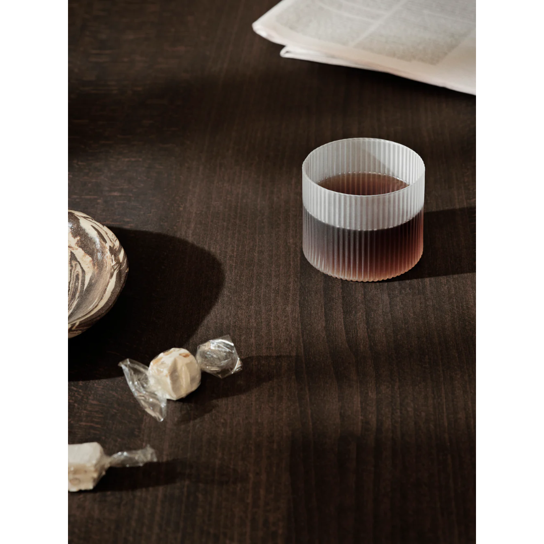 FERM LIVING | RIPPLE LOW GLASSES SET OF 4 | $55.00