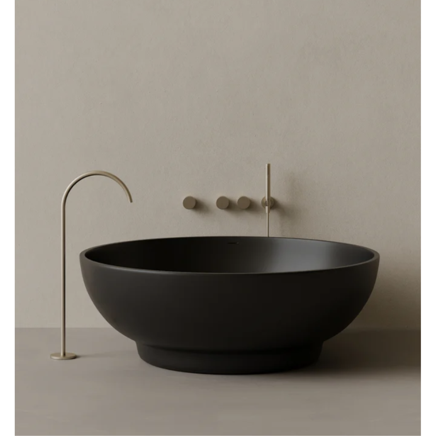 ELEMENTO BATH | 59" x 59" ROUND SOLID SURFACE STONE RESIN BATHTUB | $5,015.08 - $5,446.87
