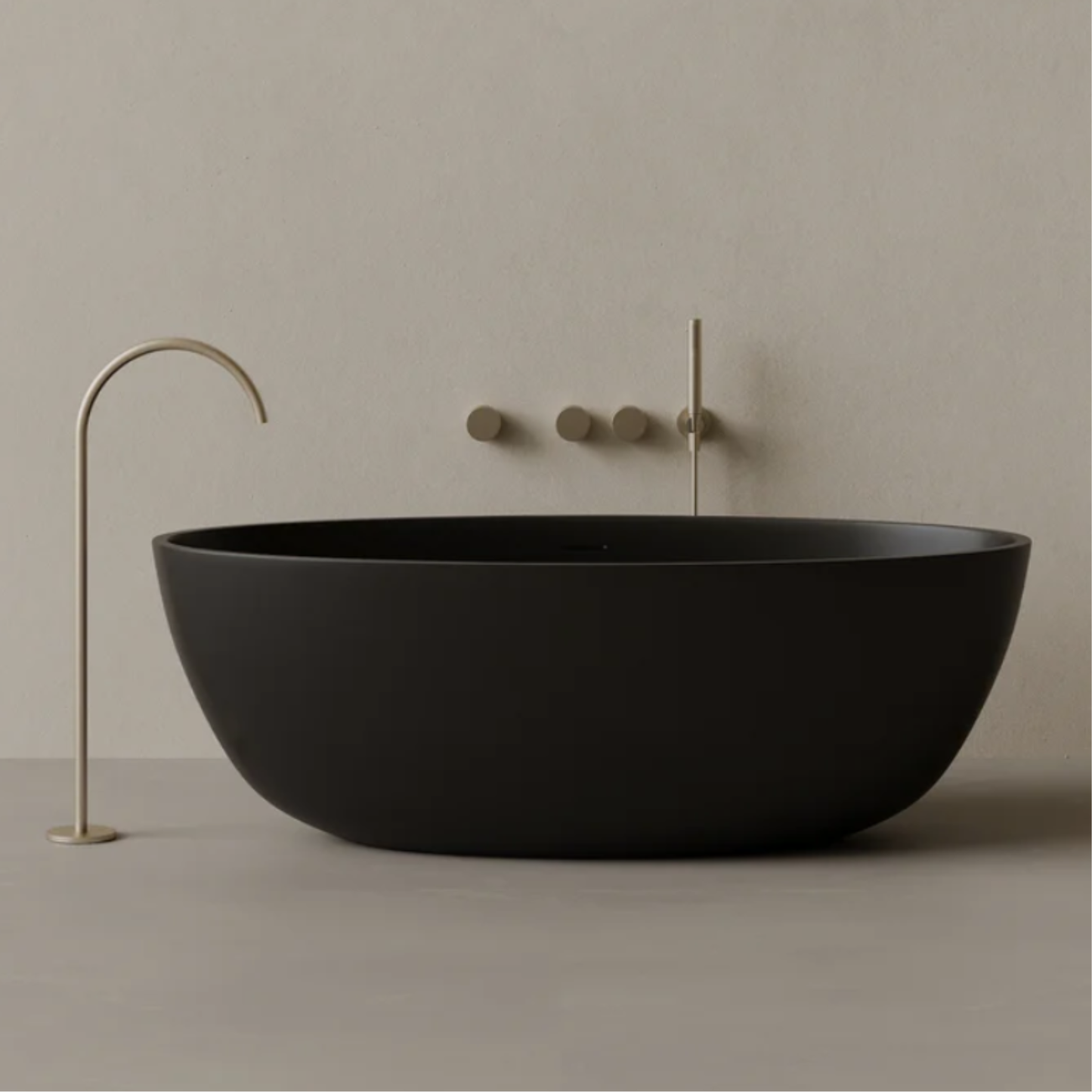ELEMENTO BATH | 64" x 30" OVAL SOLID SURFACE STONE RESIN BATHTUB | $4,430.86 - $4,808.05