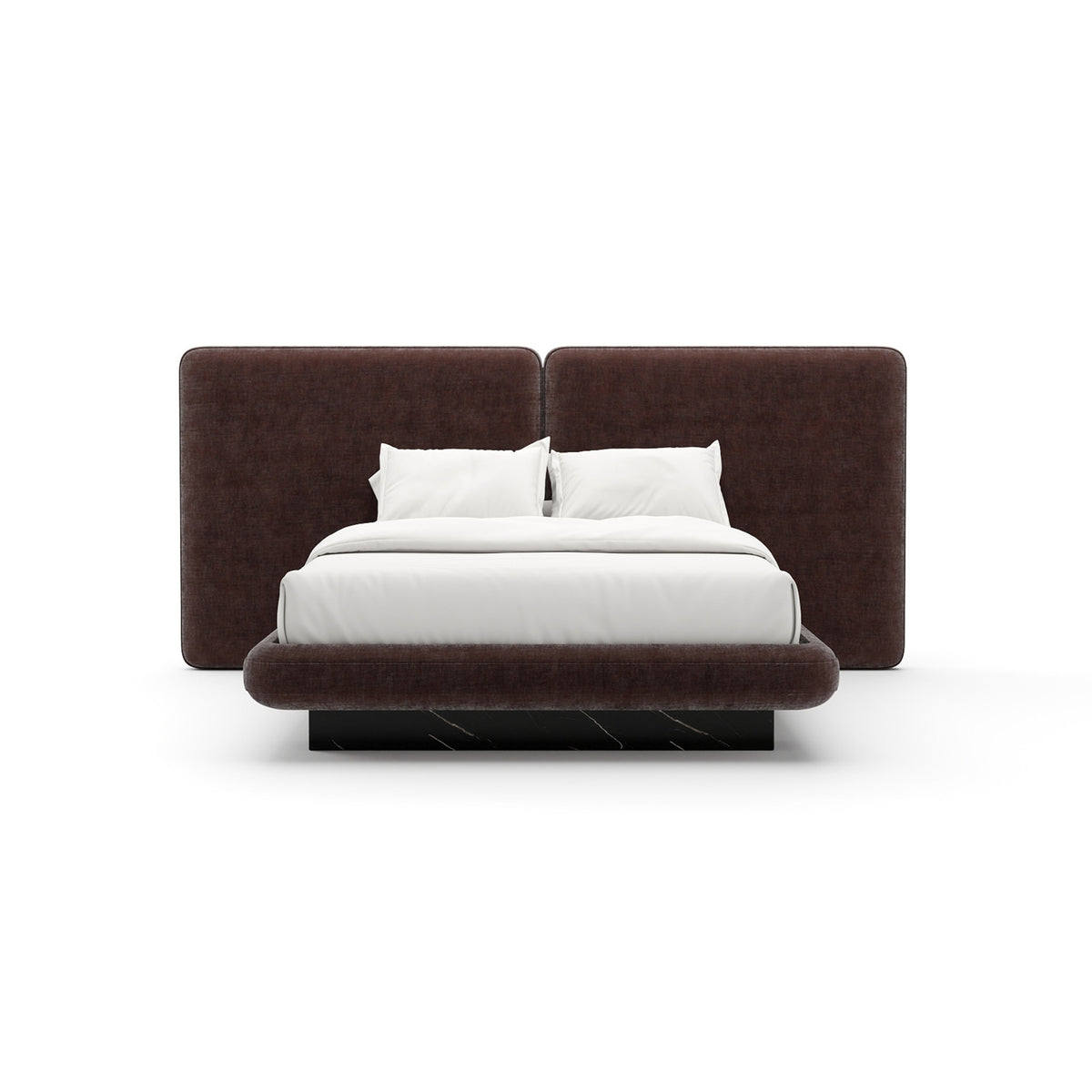 CARACOLE | OVERLAP UPH 2-PANEL QUEEN BED - DARK TAUPE | $7,285.00