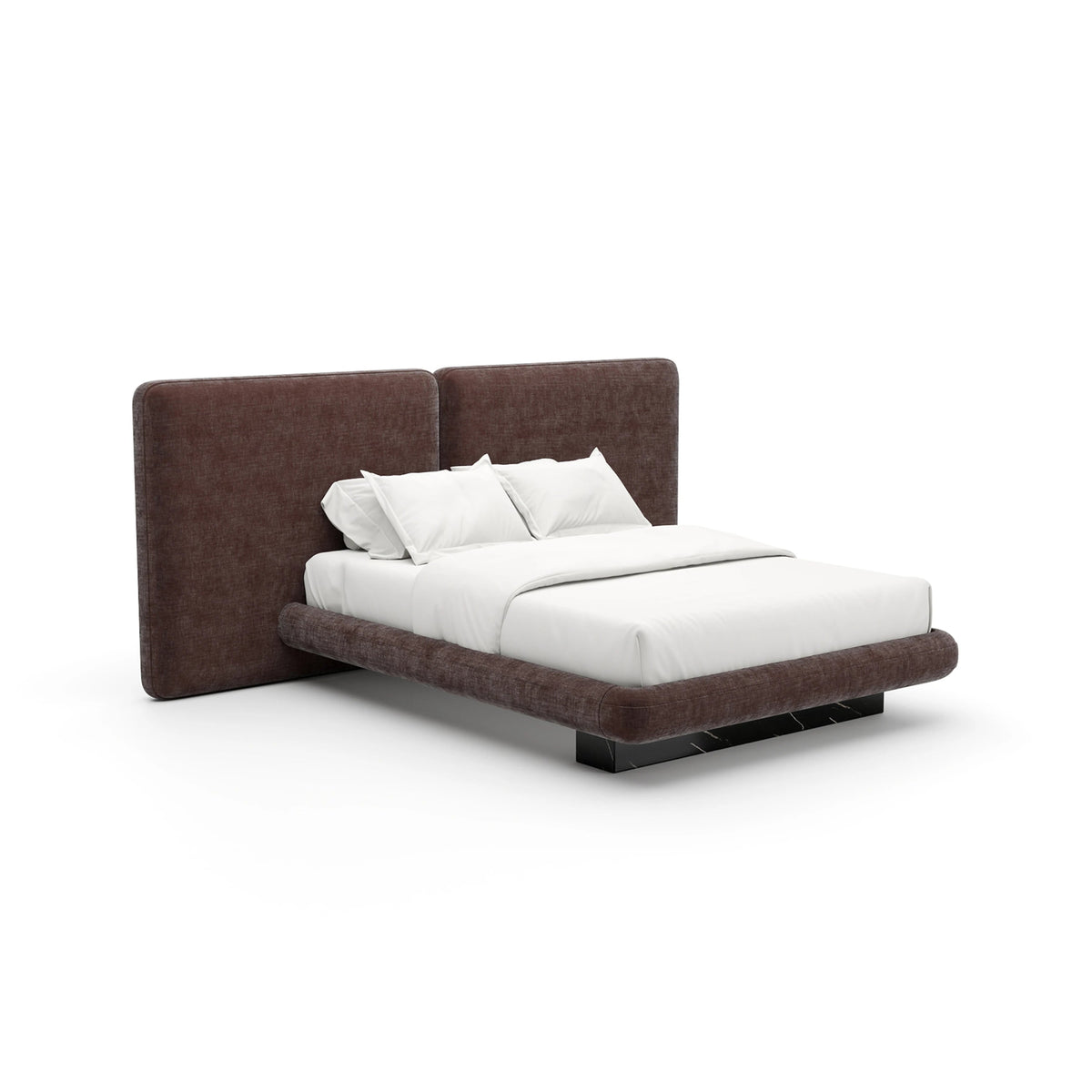 CARACOLE | OVERLAP UPH 2-PANEL QUEEN BED - DARK TAUPE | $7,285.00