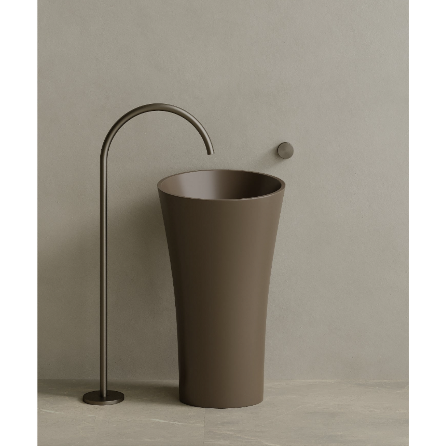 ELEMENTO BATH | 20" x 36" SOLID SURFACE PEDESTAL SINK | $1,435.90 - $1,508.20