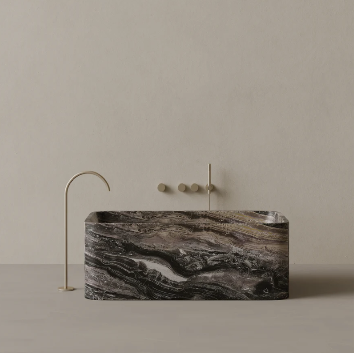 ELEMENTO BATH | 61" x 33" RECTANGULAR STONE BATHTUB | $12,425.00 - $39,496.00