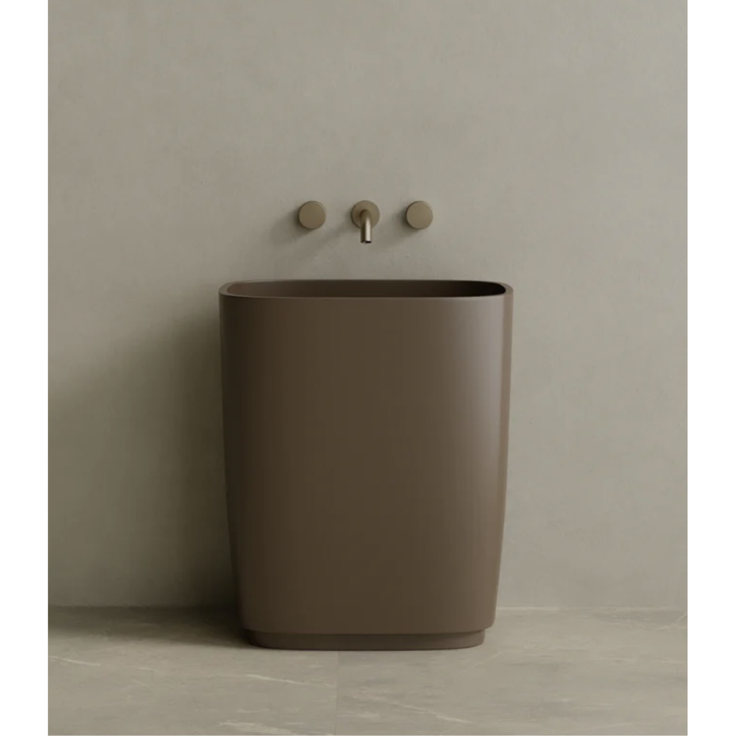 ELEMENTO BATH | 29" x 34" SOLID SURFACE STONE RESIN PEDESTAL SINK | $1,536.25 - $1,624.90