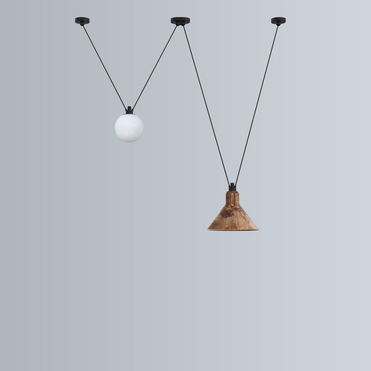 DCW Editions Acrobates De Gras N°324 - Raw Copper Glass Ball