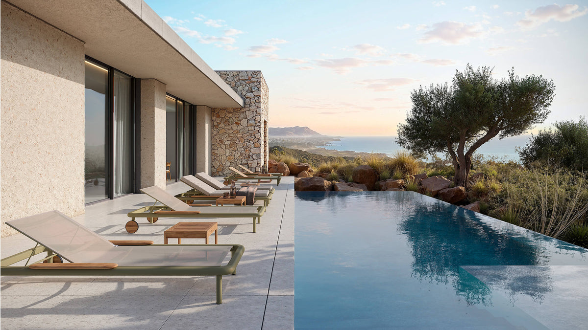 Atmosphera Bliss Pouf - desert lifestyle setting