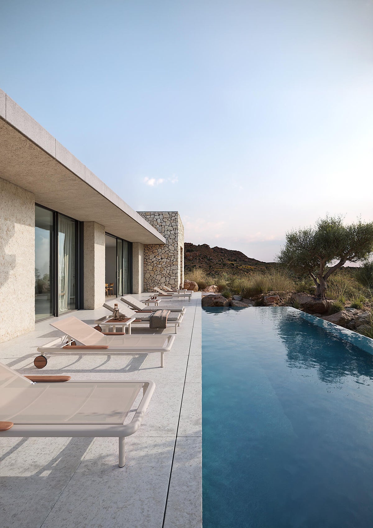Atmosphera Bliss Pouf - desert lifestyle setting 2