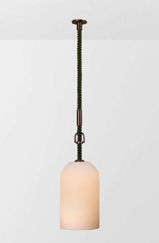Rein Pendant, Bronze / Olive Rope