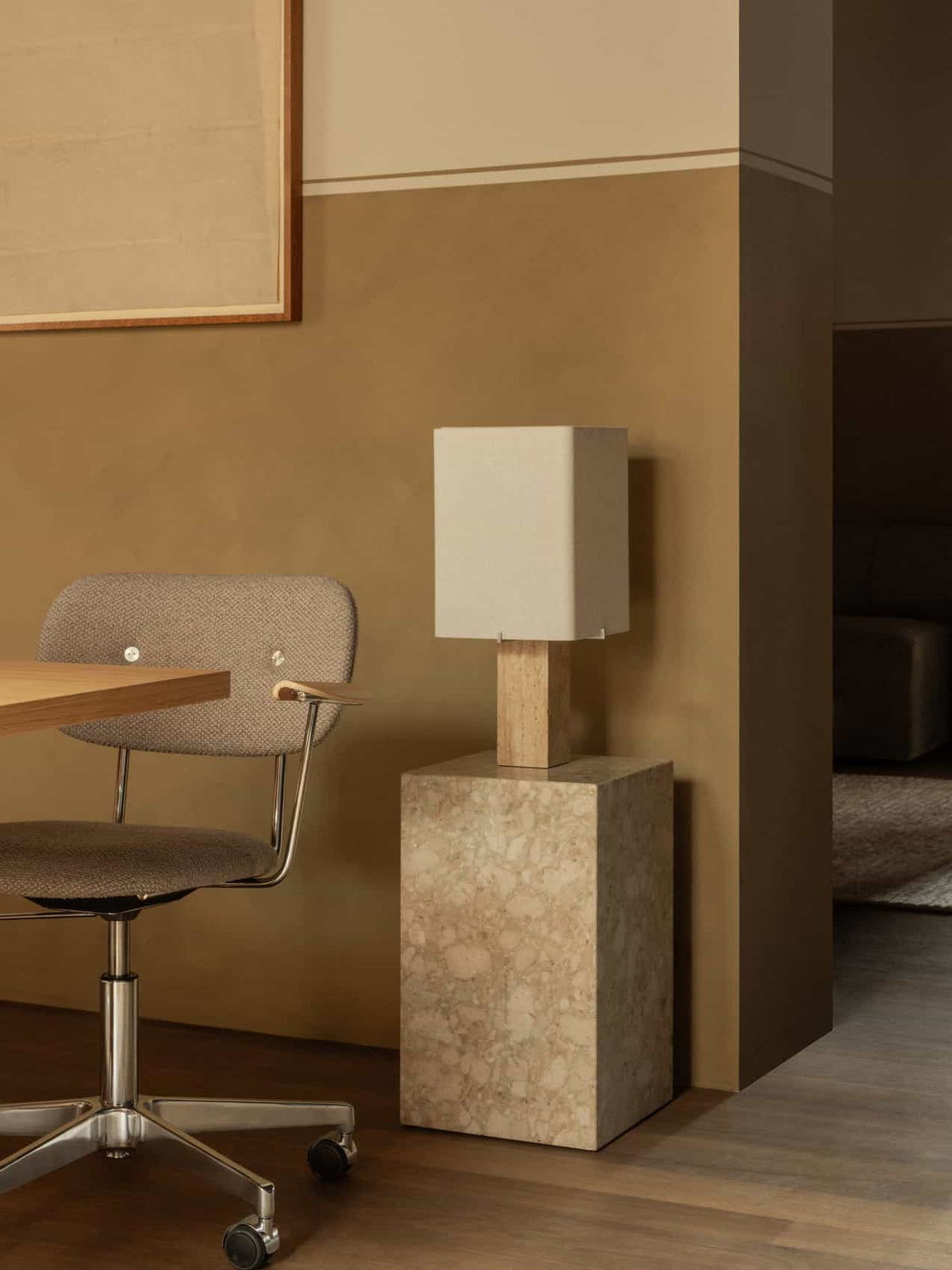 Nonna Table Lamp, Travertine