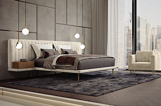 BAMAX | OPALE LARGE CHANNELED DOUBLE BED 108.373 - $13,167.00