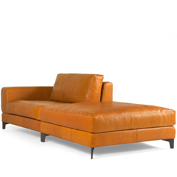 BEN LEATHER SOFA WITH POUF | $13,050.00