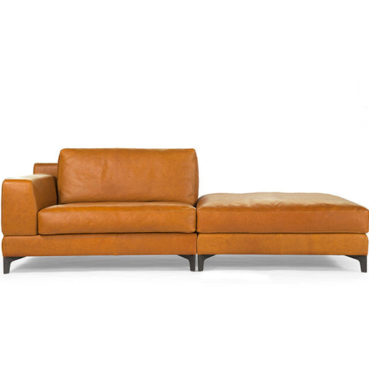 BEN LEATHER SOFA WITH POUF | $13,050.00