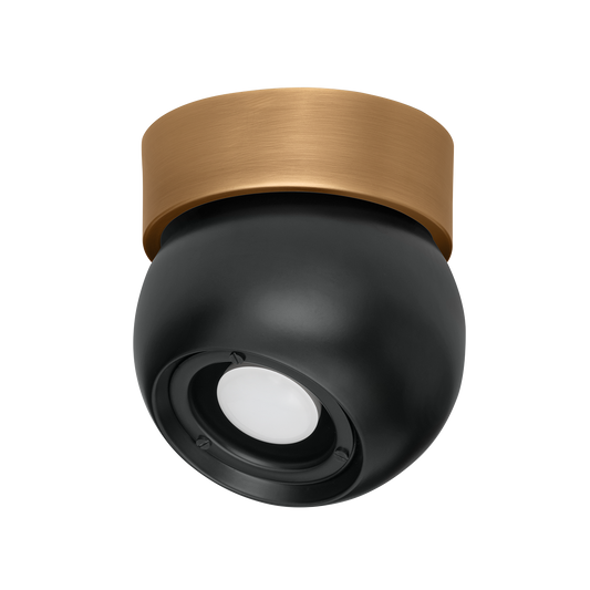 HUDSON VALLEY LIGHTING | ODIN FLUSHMOUNT - PATINA BRASS WITH SOFT BLACK | $222.00