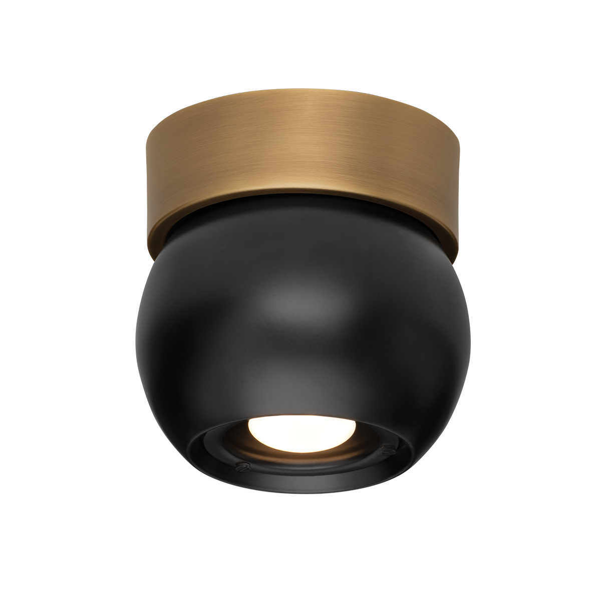 HUDSON VALLEY LIGHTING | ODIN FLUSHMOUNT - PATINA BRASS WITH SOFT BLACK | $222.00