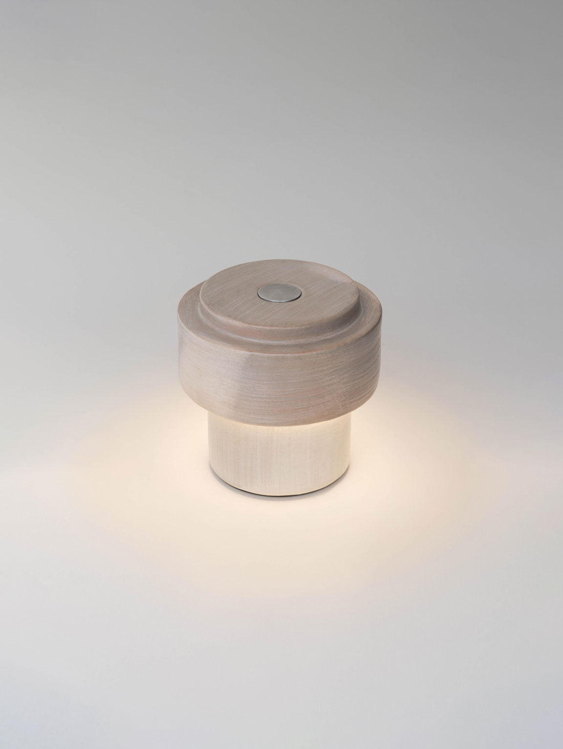 CAN GREY WHITE Portable Lamp by David Pompa