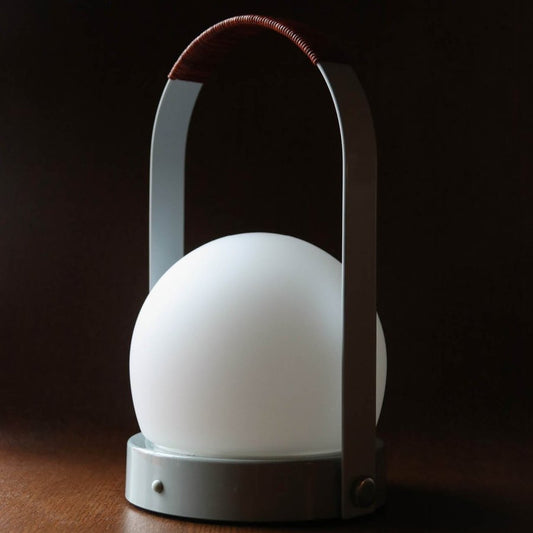 Carrie Portable Lamp, Leather Handle