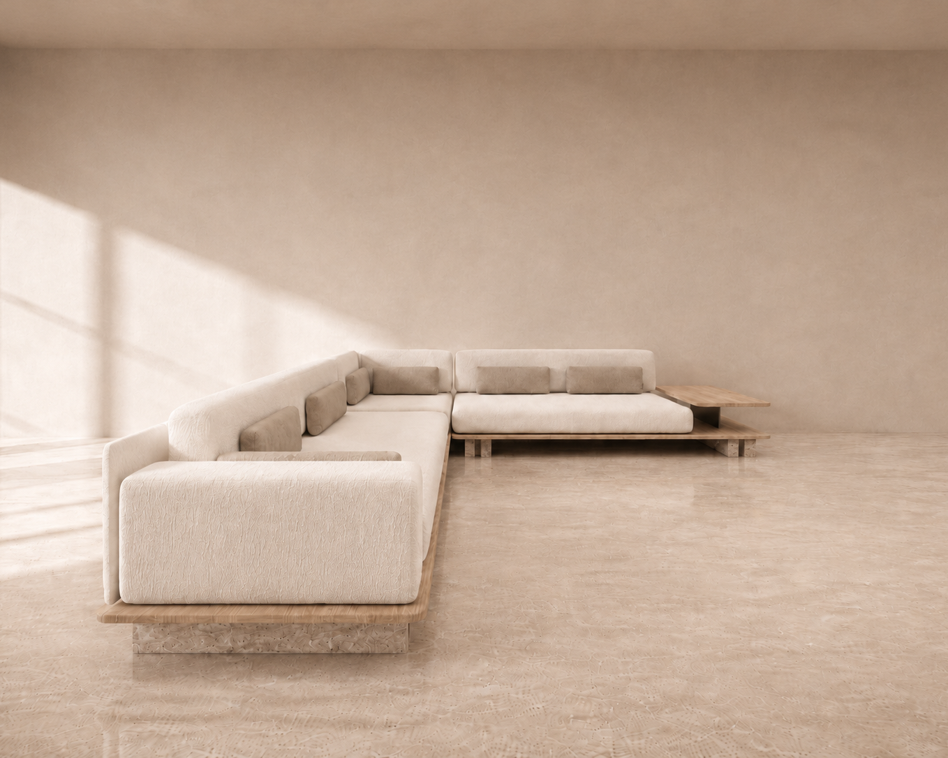 EVOLVE COLLECTION | EXTENDED SECTIONAL WITH TABLE