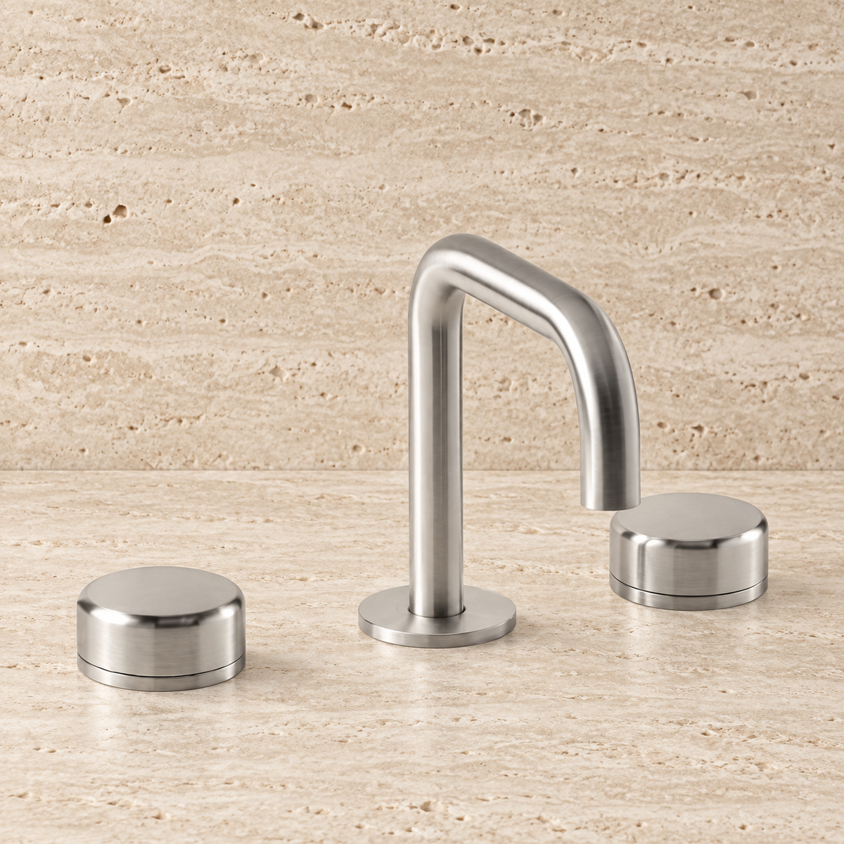 PIETRA CASA | Three-Hole Basin Mixer, Central Square Spout, Rounded-Edge Handle | $1,822.00 - $2,589.00