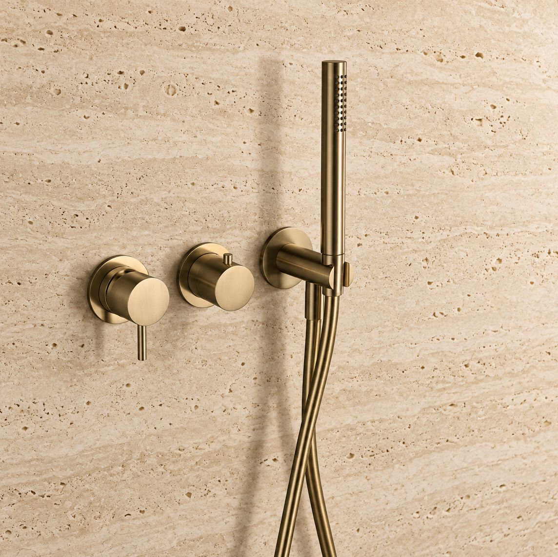 PIETRA CASA | Shower Set with Single-Lever Mixer, 2-Way Diverter & Hand Shower with Wall Bracket | $1,595.00 - $2,406.00
