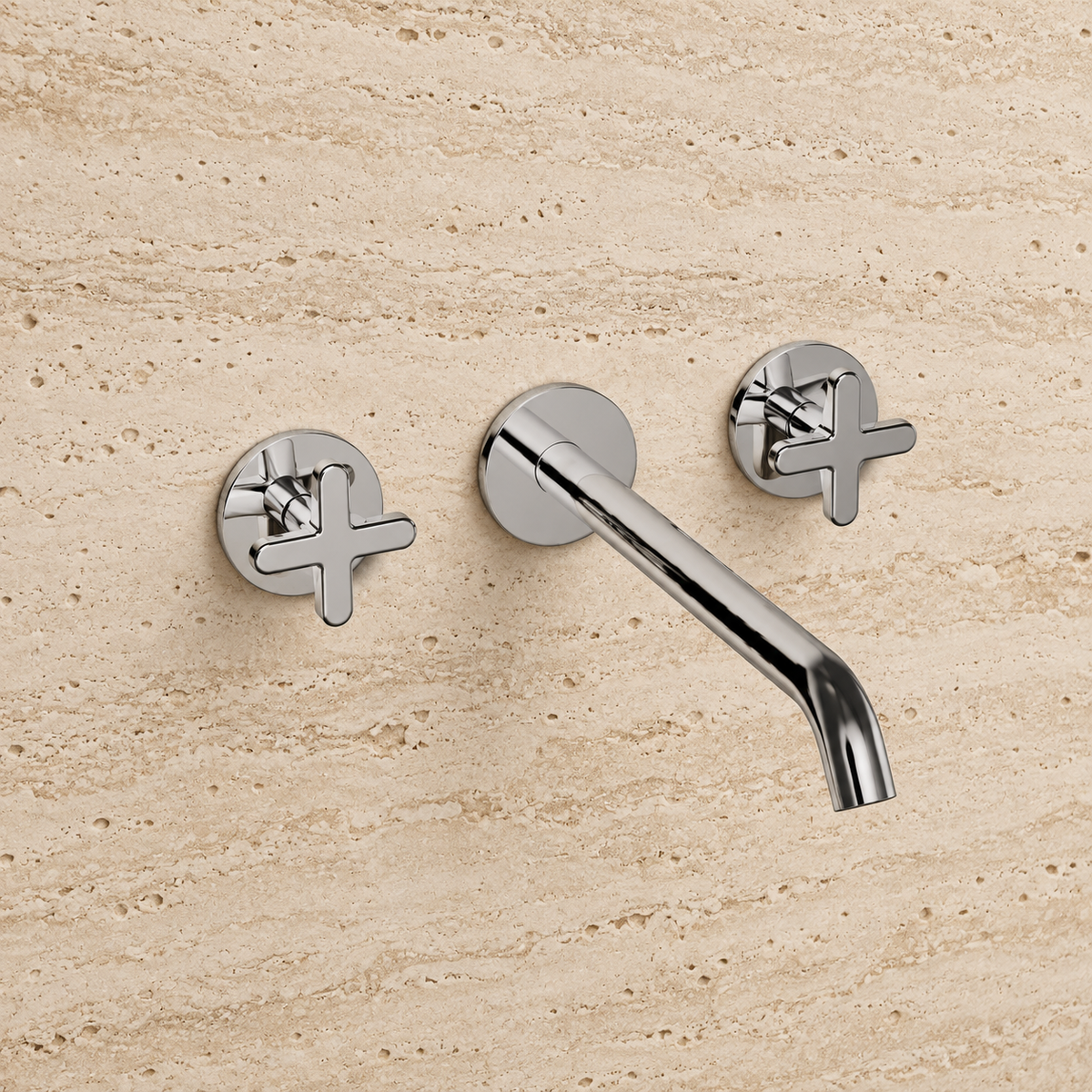 PIETRA CASA | Wall-Mounted 3-Hole Basin Set, Central Spout 9.8in (250mm) | $1,417.00 - $2,067.00