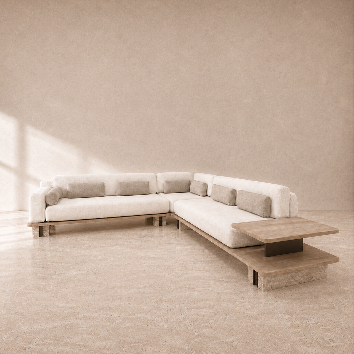 EVOLVE COLLECTION | EXTENDED SECTIONAL WITH TABLE