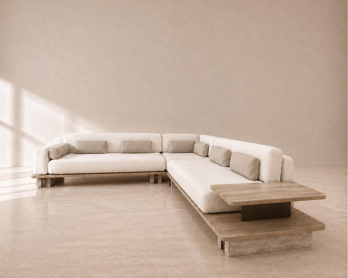 EVOLVE COLLECTION | EXTENDED SECTIONAL WITH TABLE