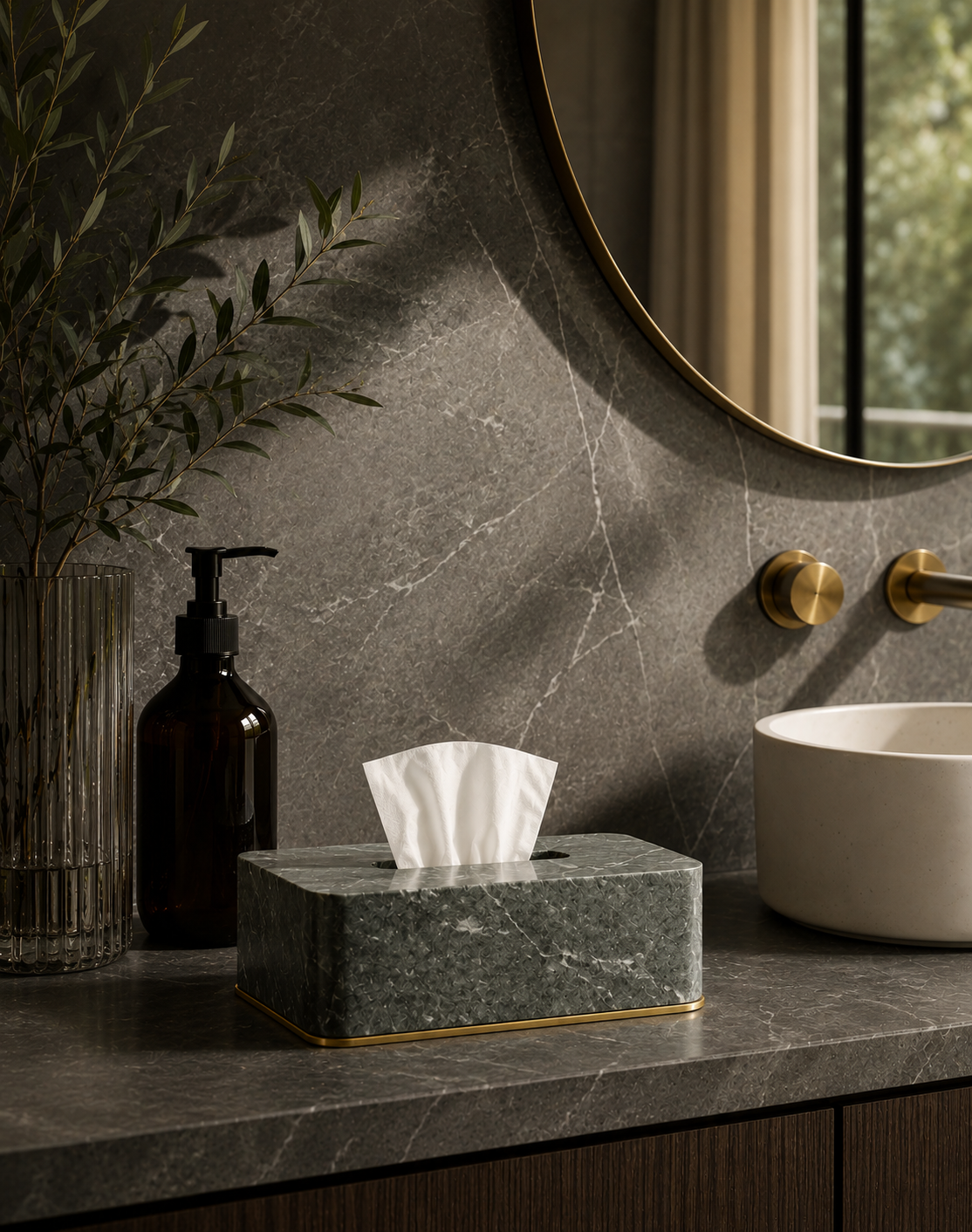 GIOBAGNARA | POLO MARBLE RECTANGULAR TISSUE HOLDER #3 | $1,575.00