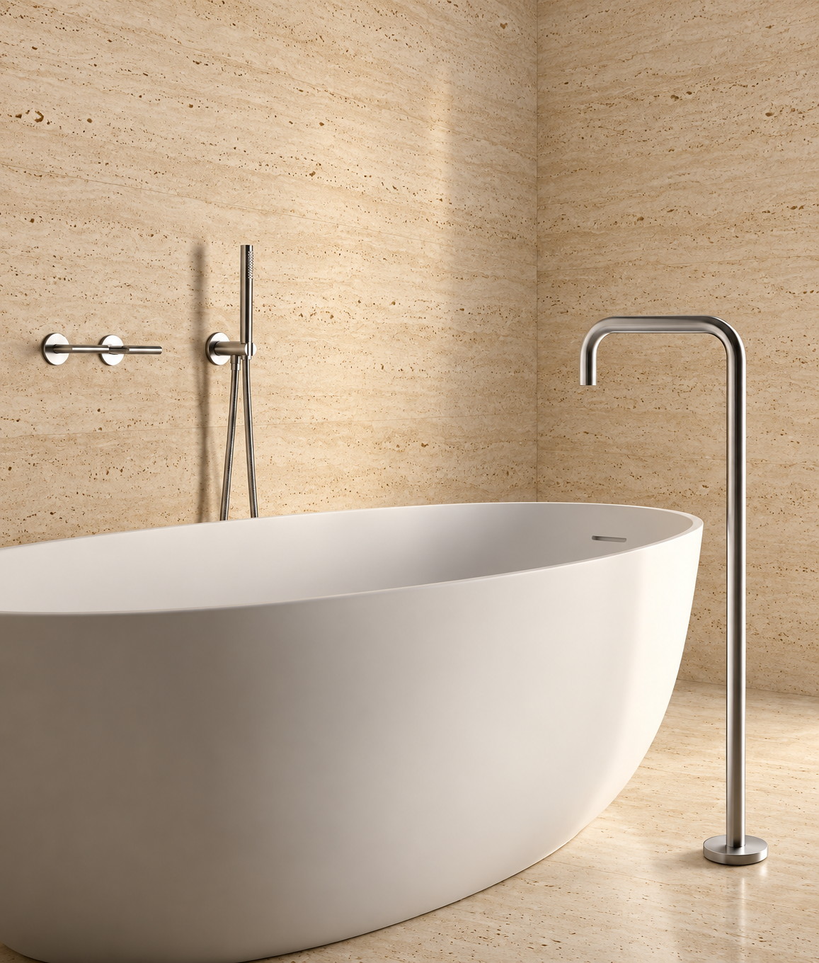 PIETRA CASA | Freestanding Bathtub Square Spout, H34.1in (865mm) | $784.00