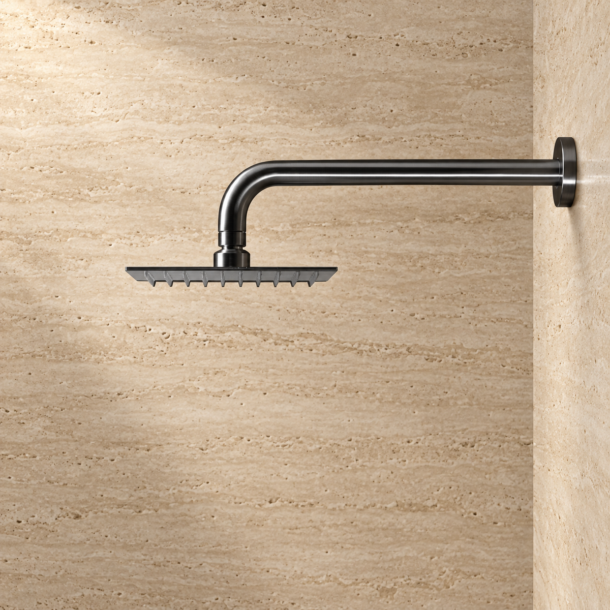 PIETRA CASA | Shower Set with Inspectable Square Head & Wall-Mounted Arm | $1,189.00 - $3,978.00