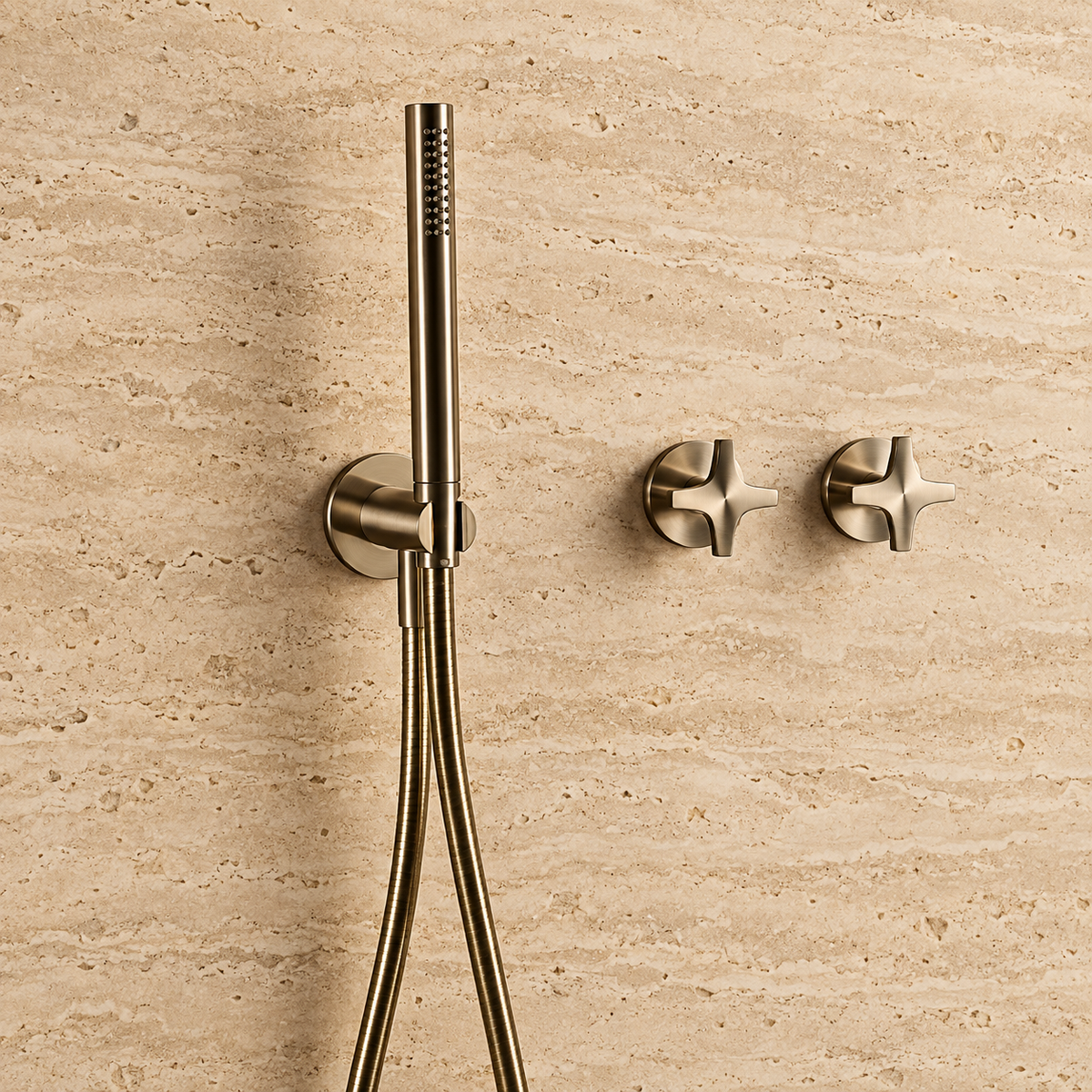 PIETRA CASA | Shower Set with Hydroprogressive Mixer, 2-Way Diverter & Hand Shower with Wall Bracket | $1,717.00 - $2,311.00