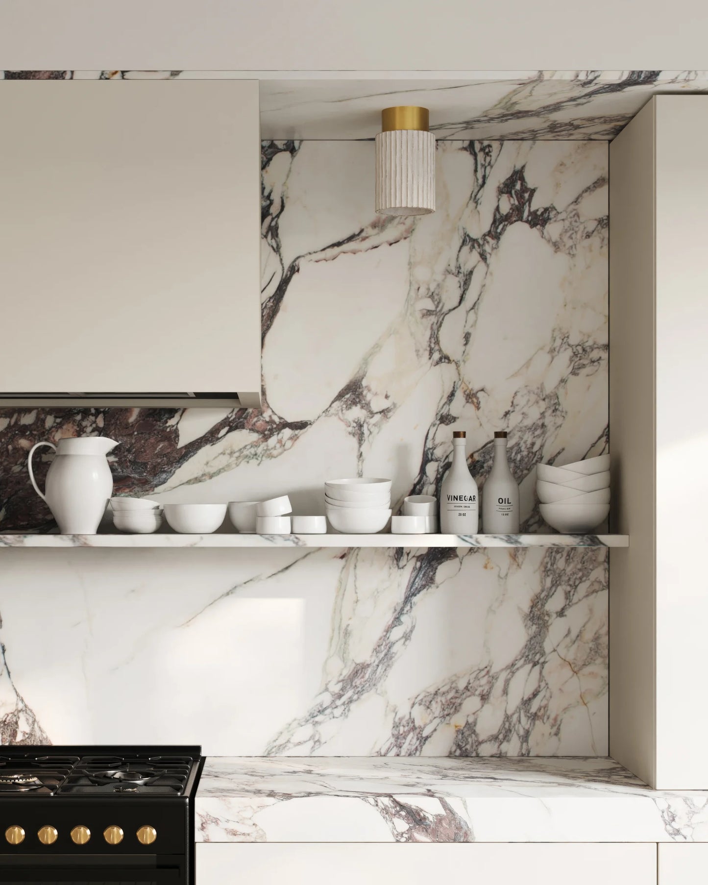 HUDSON VALLEY LIGHTING | CORISSA FLUSHMOUNT - AGED BRASS WITH CERAMIC WHITEWASH BISQUE | $336.00