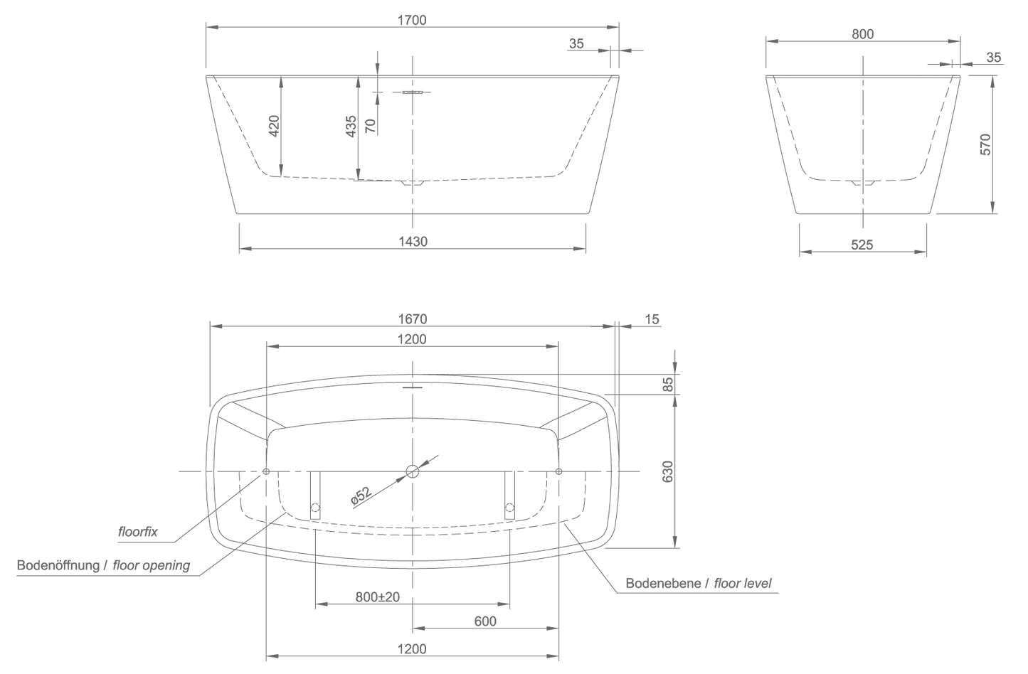 CUBE ACRYLIC BATH TUB | PIETRA CASA BRAND | $11,400.85