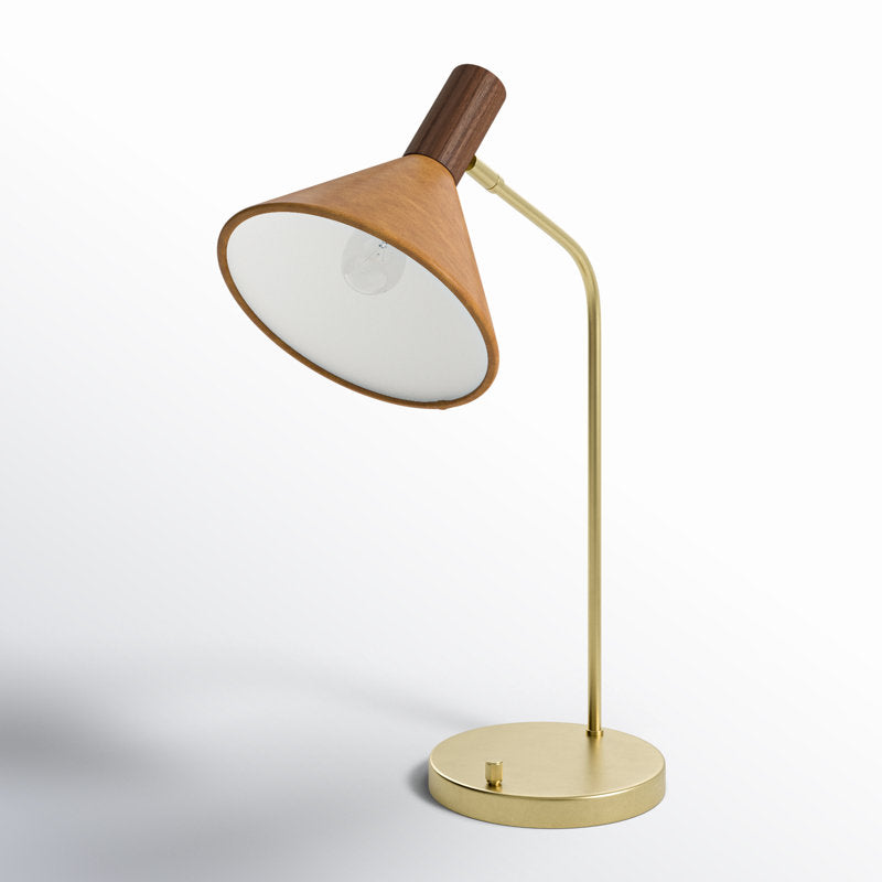 Cullen Desk Lamp in Natural Walnut by Four Hands - detail