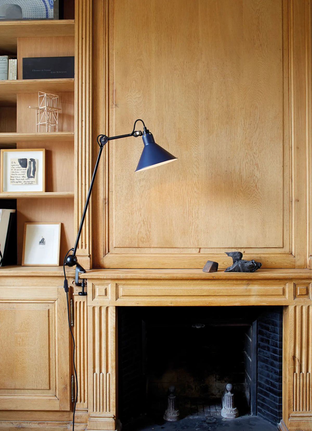 Lampe Gras N°201 clamp lamp in setting