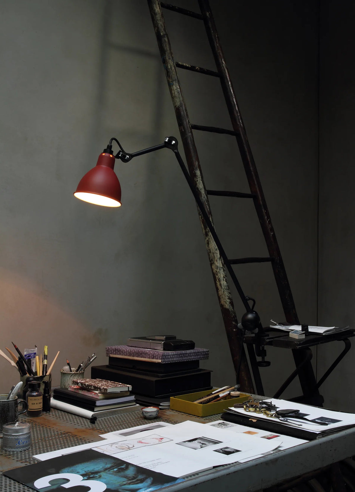 Lampe Gras N°201 clamp lamp detail