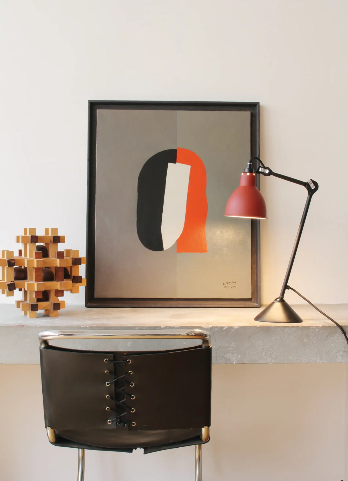 Lampe Gras N°205 table lamp detail