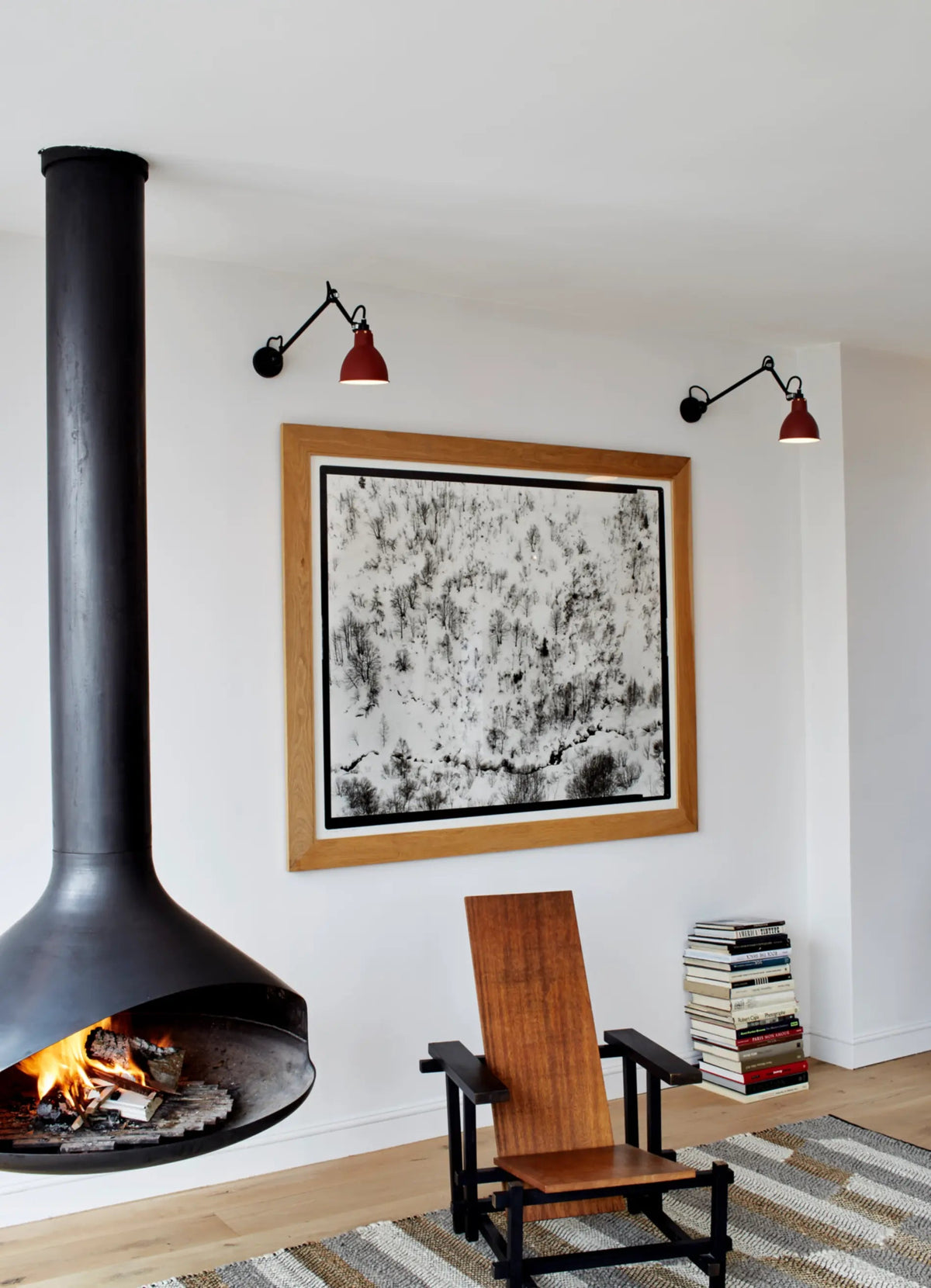 Lampe Gras N°304 L40 long arm wall sconce detail