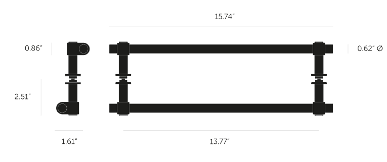 BUSTER + PUNCH PULL BAR / DOUBLE-SIDED / CAST - $194-$369