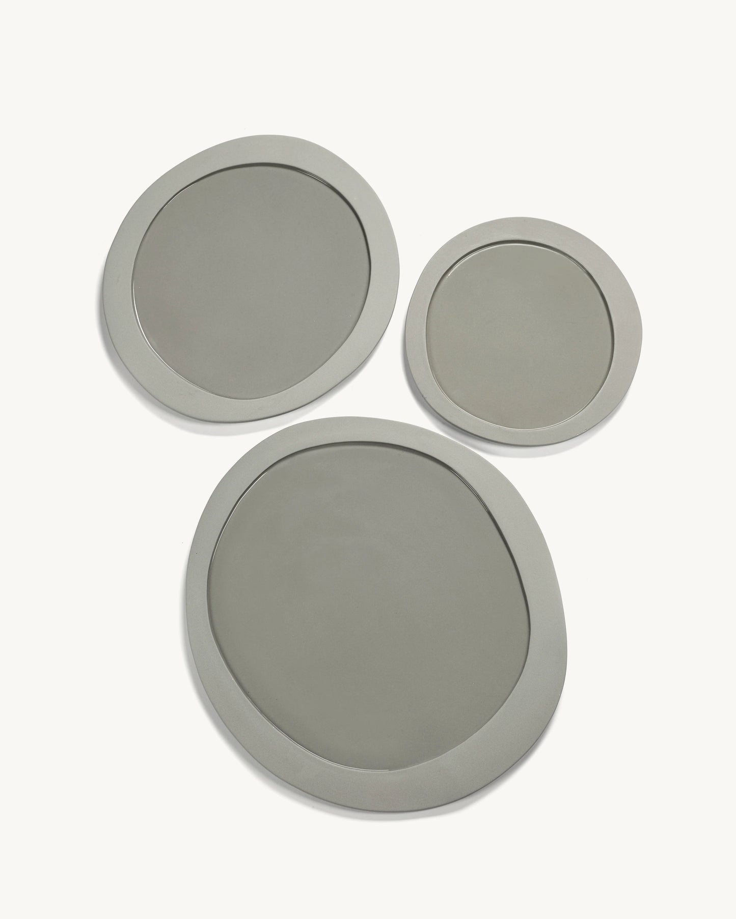 Valerie Objects Inner Circle Plate Large, light grey by Maarten Baas - $79.00