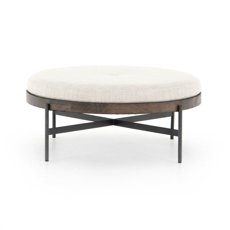 Four Hands Edwyn 39 Wide Round Standard Ottoman