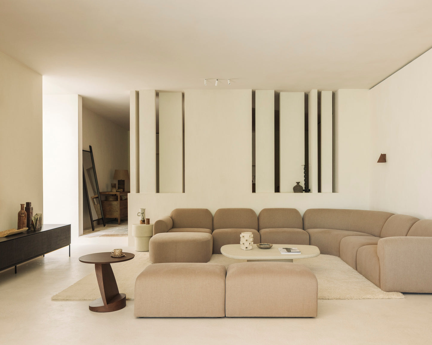 ETHNICRAFT BULKY MODULAR SOFA - 3 - SQUARE FOOTSTOOL | $4,177.00