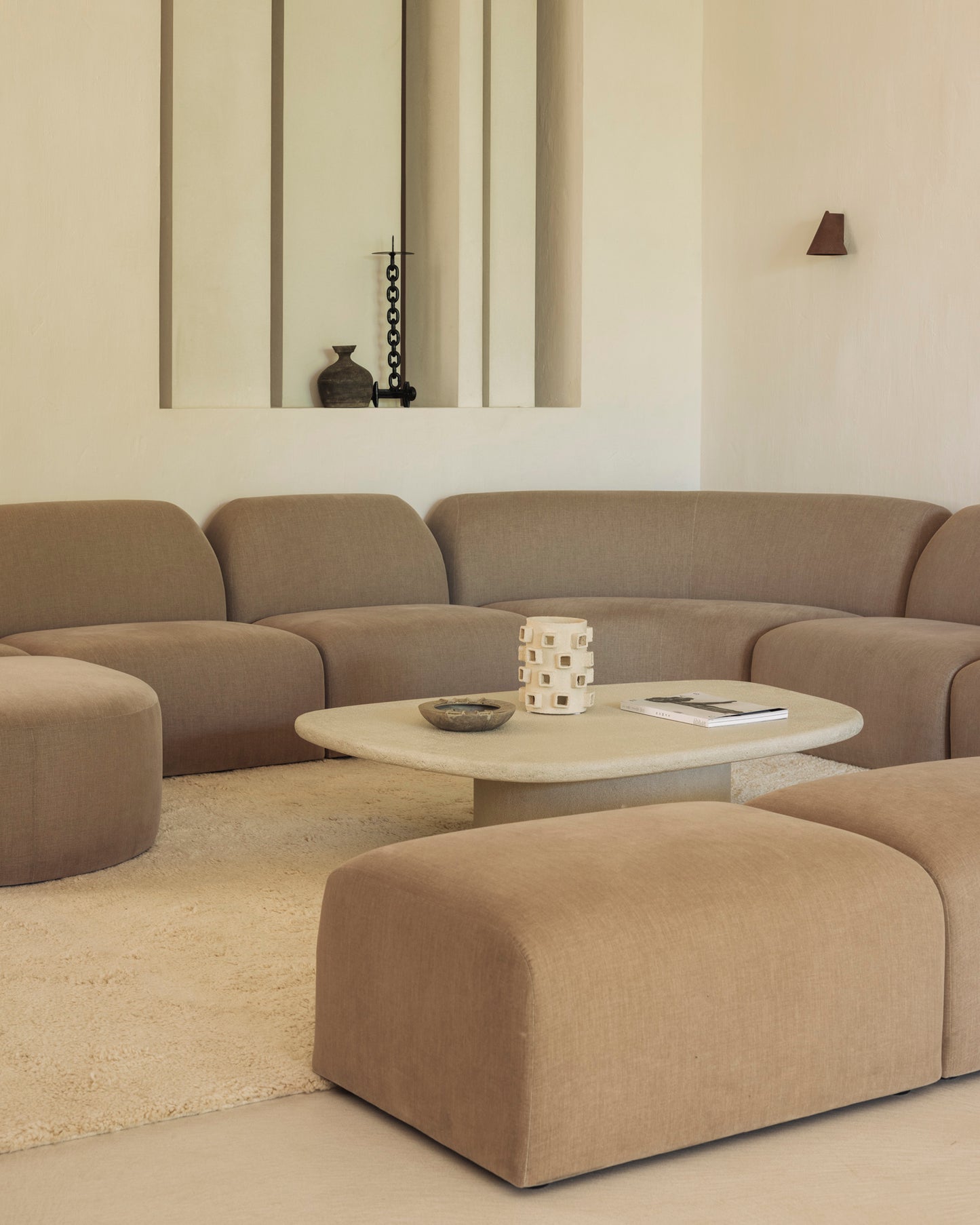 ETHNICRAFT BULKY MODULAR SOFA - 3 - SQUARE FOOTSTOOL | $4,177.00