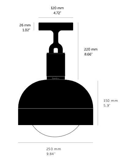 BUSTER AND PUNCH | MEDIUM FORKED CEILING GLOBE - $1,223