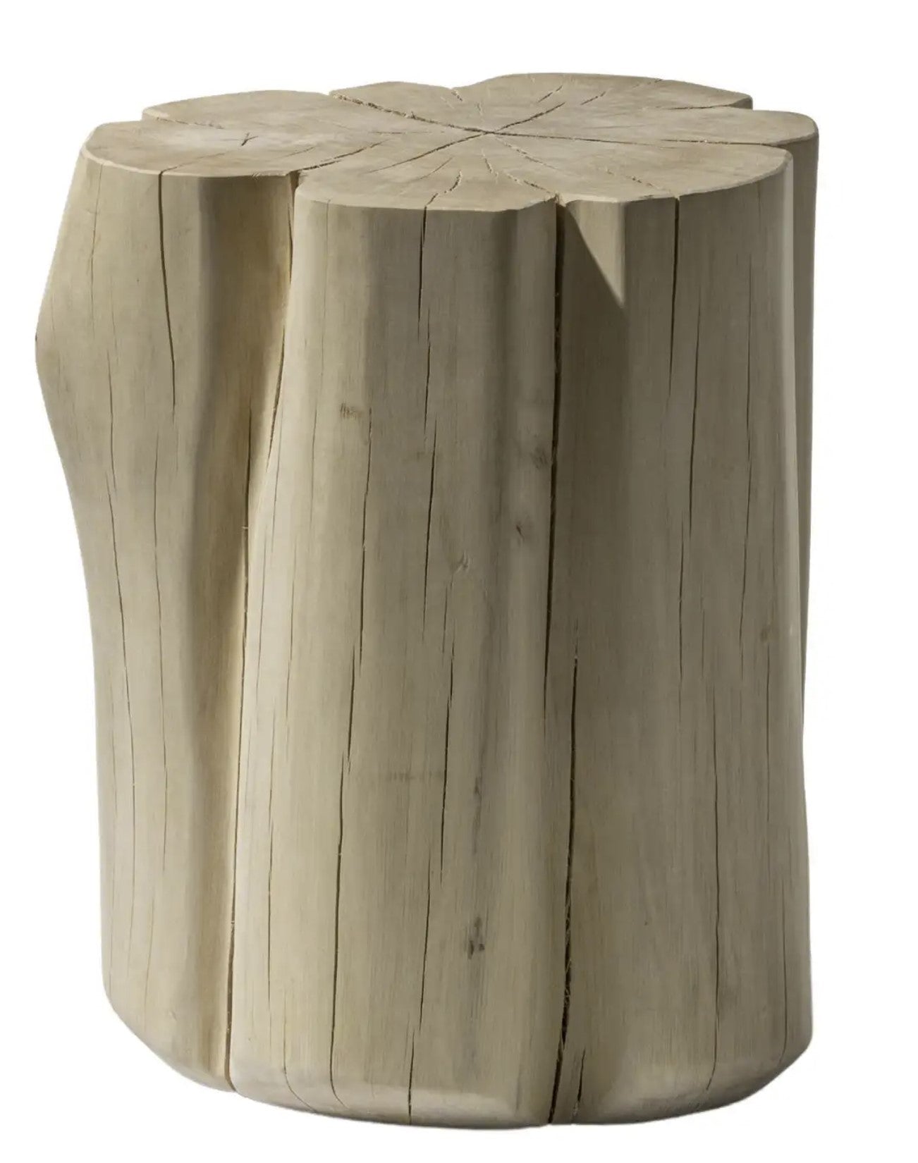 Small Brick Side Table in Natural Barked Hornbeam Trunk - $565.00