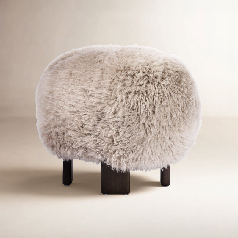 Genna Round Ottoman by Four Hands - detail